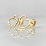 Topos Silueta Corazon  0.75gr / 8mm Oro Amarillo 18K ©