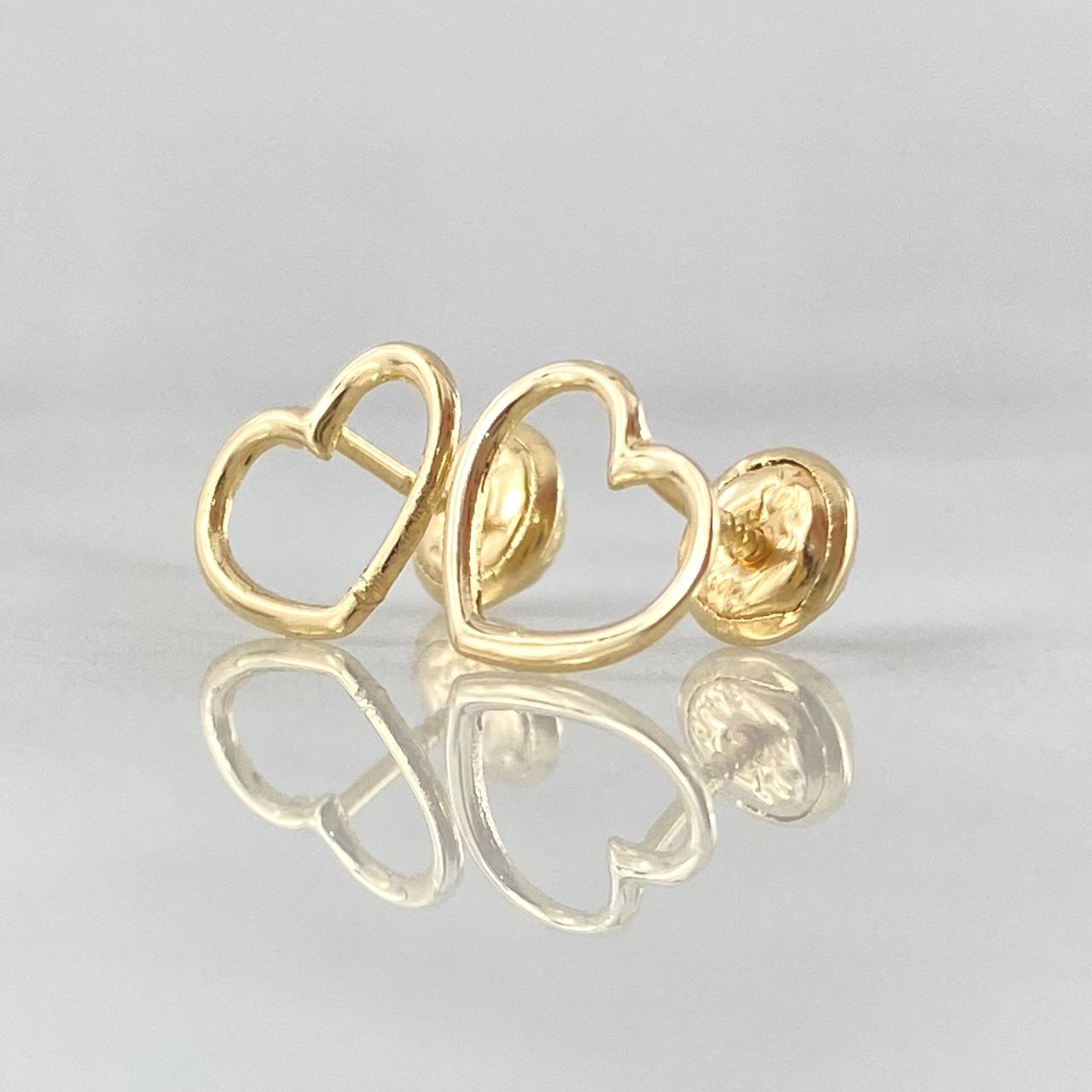 Topos Silueta Corazon 0.65gr / 8mm Oro Amarillo 18K
