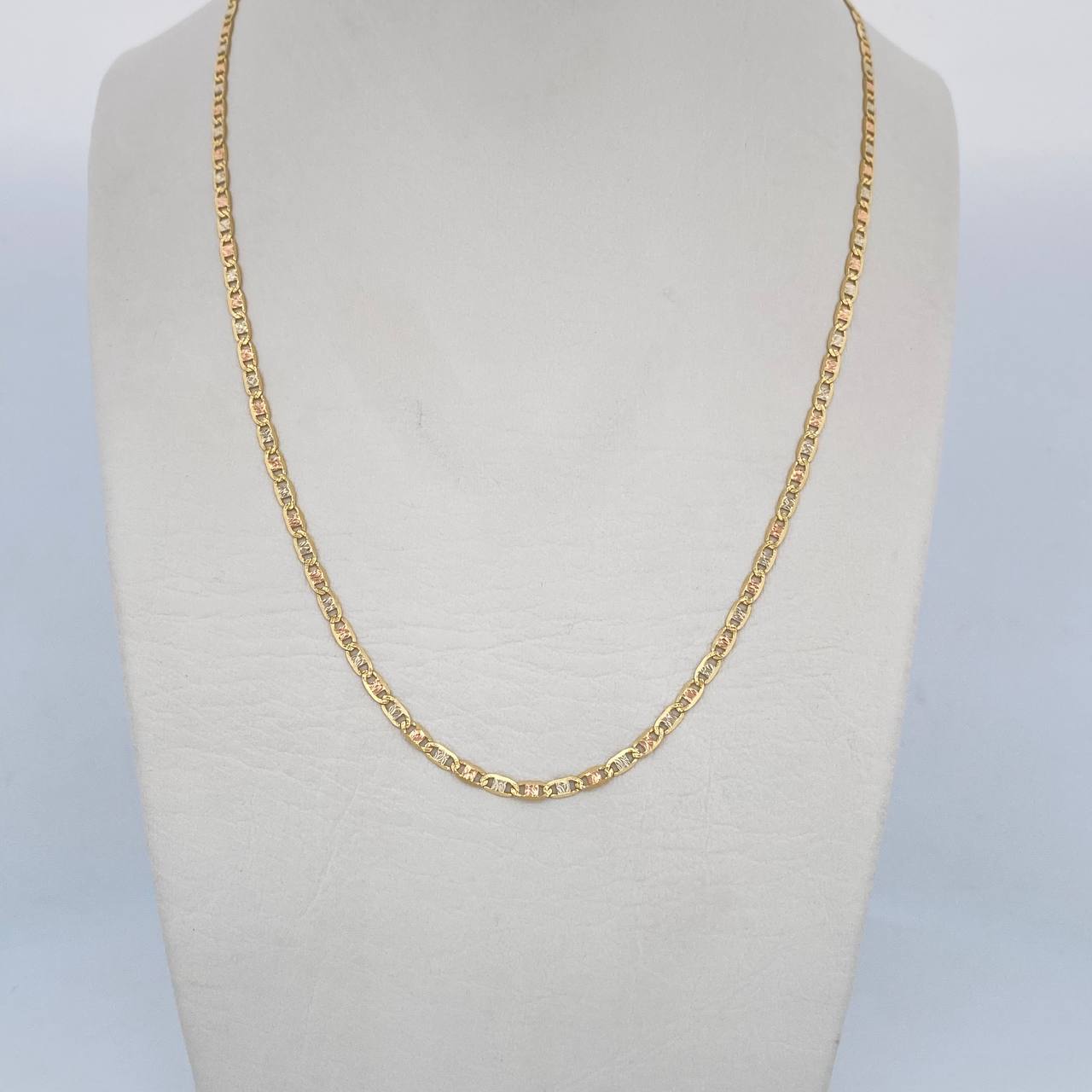 Cadena Escalera Plana 4.35gr / 60cm / +3 Oro 18K &