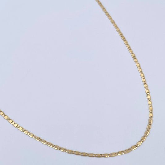 Cadena Escalera Plana 2.55gr / 60cm / +3 Oro 18K &