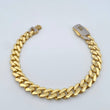 Pulso Cubano Infinito  15.85gr / 20.6cm / 9.2mm Circones Blancos Oro Amarillo +2 18K $
