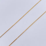 Set Cadena Veneciana /1.0gr/45cm/0.3mm + Dije Virgen Guadalupe /0.35gr/1.5cm Troquelado  Oro 18K (Oferta) &