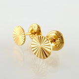 Topos Circulo Plano Diamantado 0.55g / 6.25mm Oro Amarillo 18K