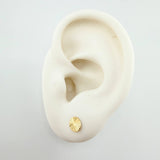 Topos Circulo Plano Diamantado 0.55g / 6.25mm Oro Amarillo 18K