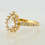 Anillo Halo Gota 2.4gr / T6 1/2 / Oro Amarillo 18K ©