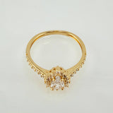 Anillo Halo Gota 2.4gr / T6 1/2 / Oro Amarillo 18K ©
