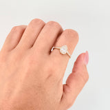 Anillo Halo Gota 2.35gr / T5 3/4 / Oro Amarillo 18K ©