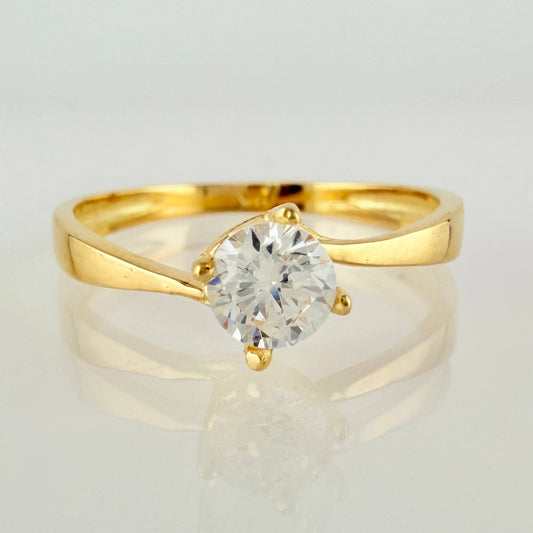 Anillo Solitario Chispa 1.75gr / T7 / Oro Amarillo 18K