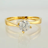 Anillo Solitario Chispa 1.75gr / T7 / Oro Amarillo 18K