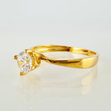 Anillo Solitario Chispa 1.75gr / T7 / Oro Amarillo 18K