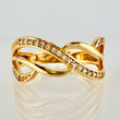 Anillo Carriles Entrelazados 3.2gr / T8 1/4 / Oro Amarillo 18K ©