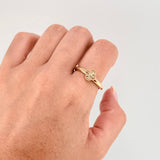 Anillo Trebol Dorado 2.3gr / T9 3/4 / Oro Amarillo Nac.Esp. 18K ©