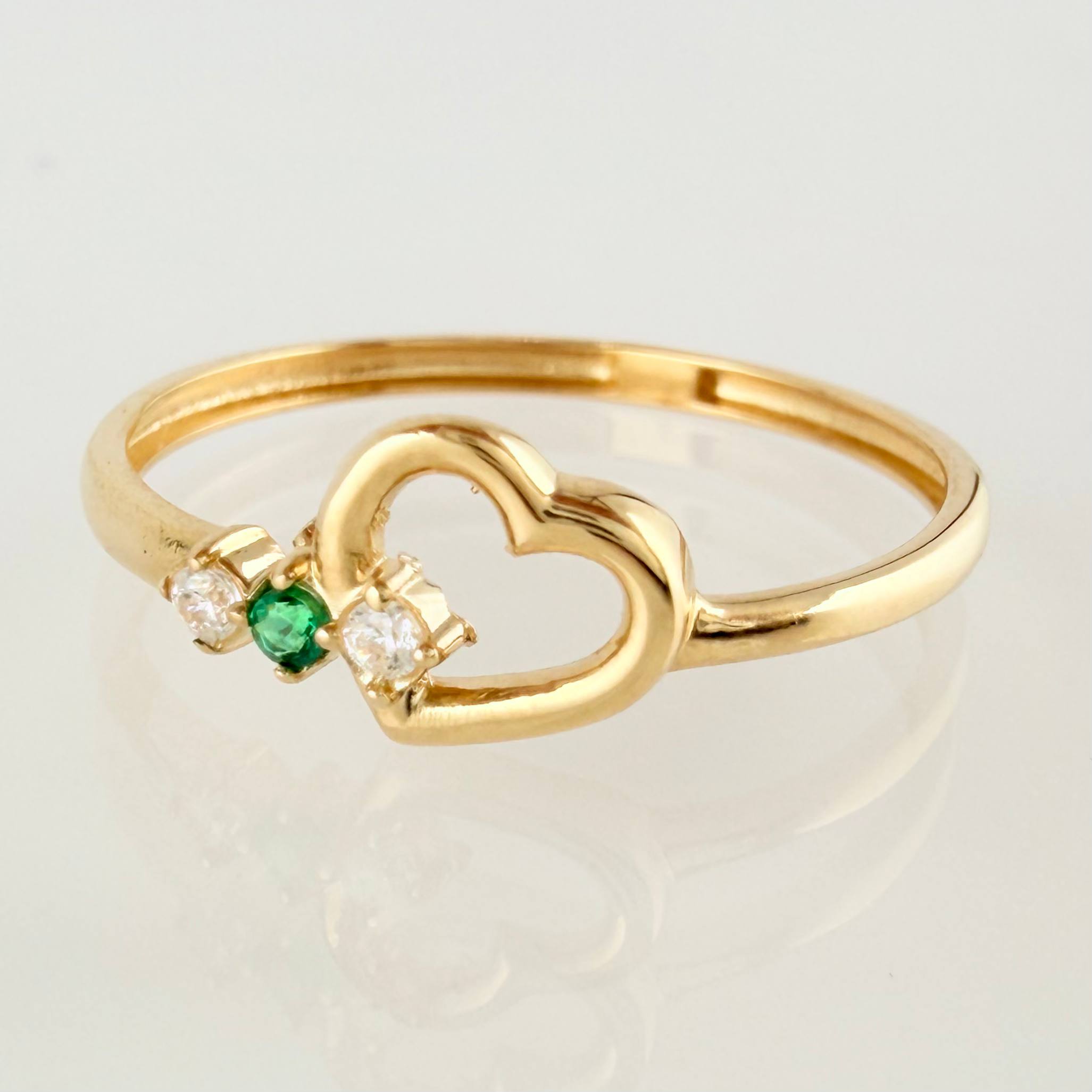 Anillo Corazón 1.1gr / T7 1/4 / Oro Amarillo 18K ©