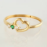 Anillo Corazón 1.1gr / T7 1/4 / Oro Amarillo 18K ©