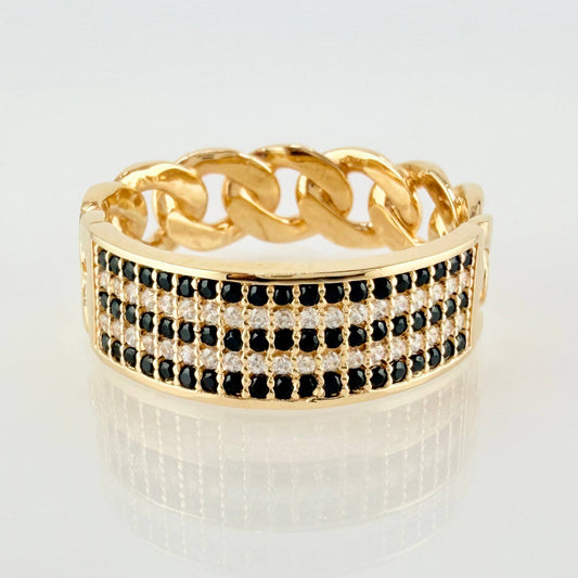 Anillo Cubano Parcial 5.95gr / T9 1/2 / Oro Amarillo 18K *