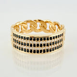 Anillo Cubano Parcial 5.95gr / T9 1/2 / Oro Amarillo 18K *