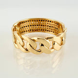 Anillo Cubano Parcial 5.95gr / T9 1/2 / Oro Amarillo 18K *