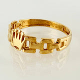 Anillo Cajón Corona 2.05gr / T7 / Oro Amarillo 18K ©