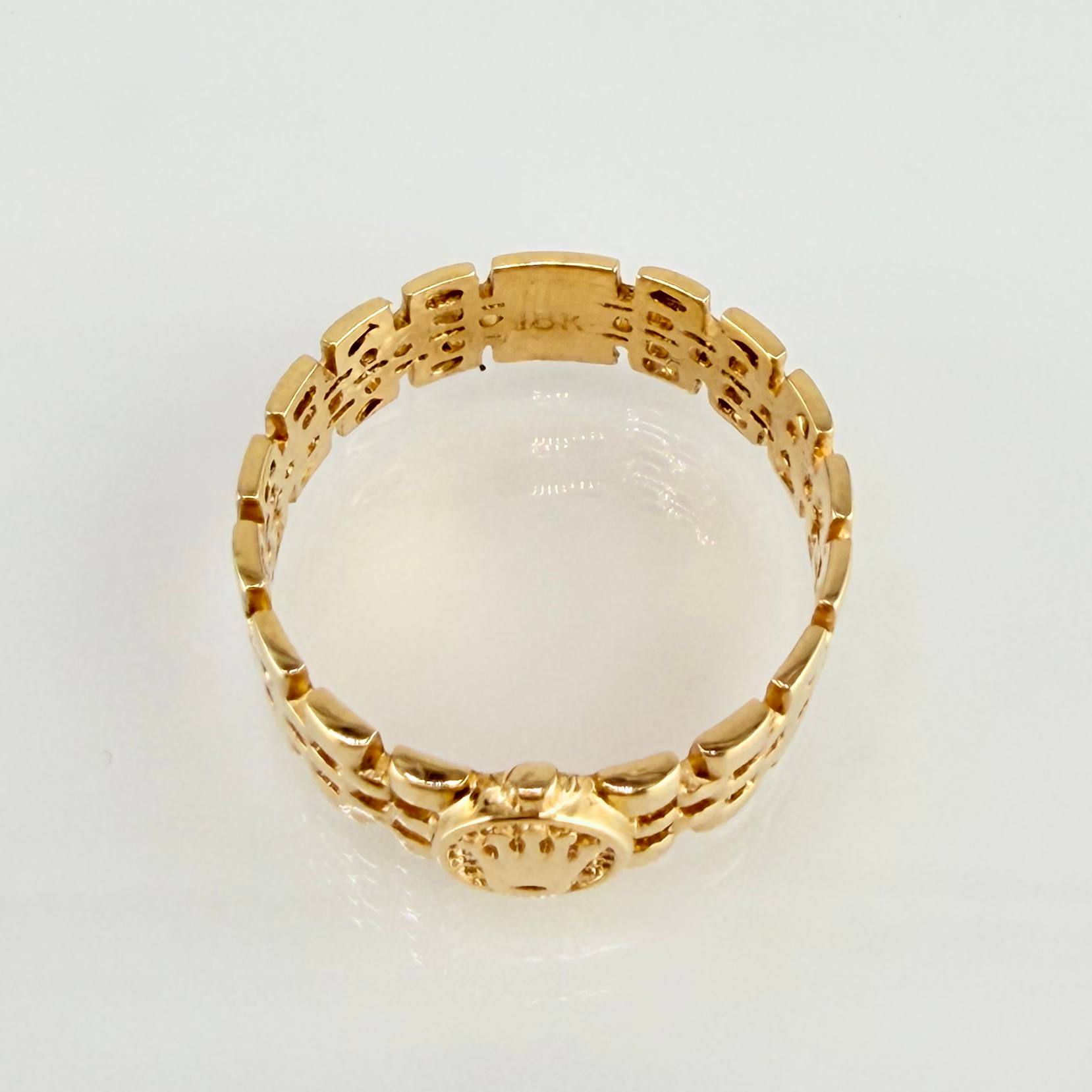 Anillo Correa Corona 3.25gr / T7 1/2 / Oro Amarillo 18K ©