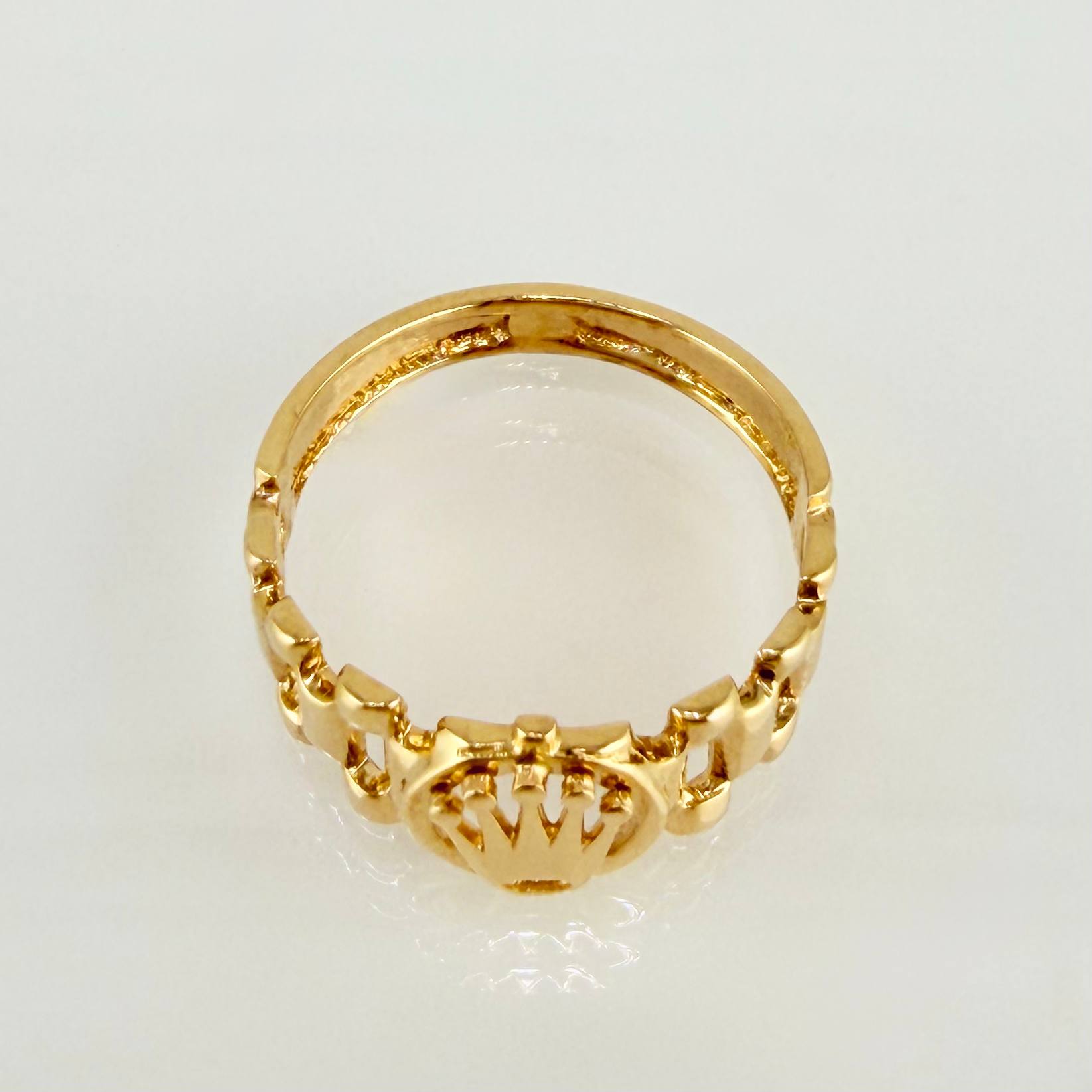 Anillo Correa Corona 2.3gr / T8 / Oro Amarillo 18K