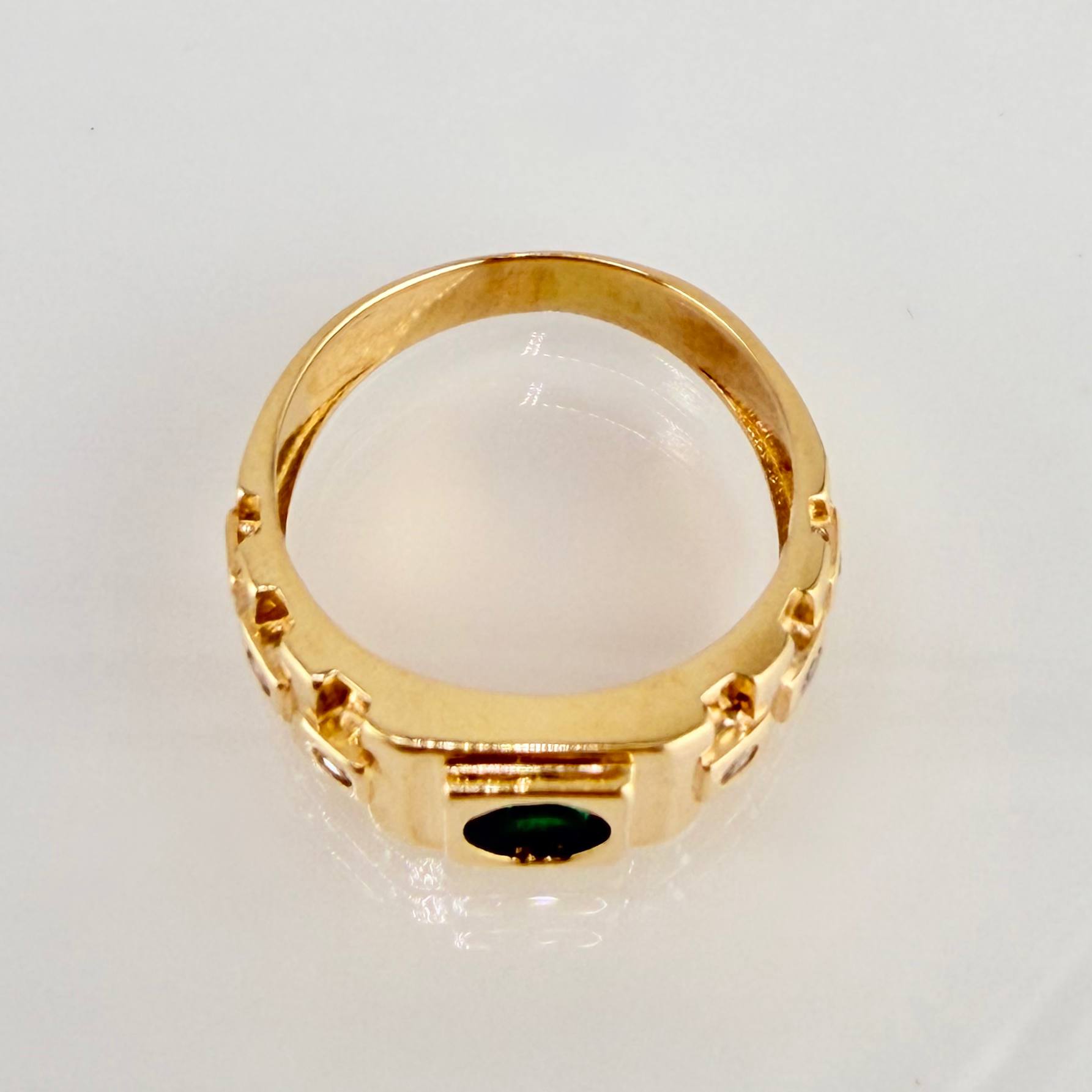 Anillo Niño Correa Incrustada 3.55gr / T4 / Oro Amarillo 18K ©