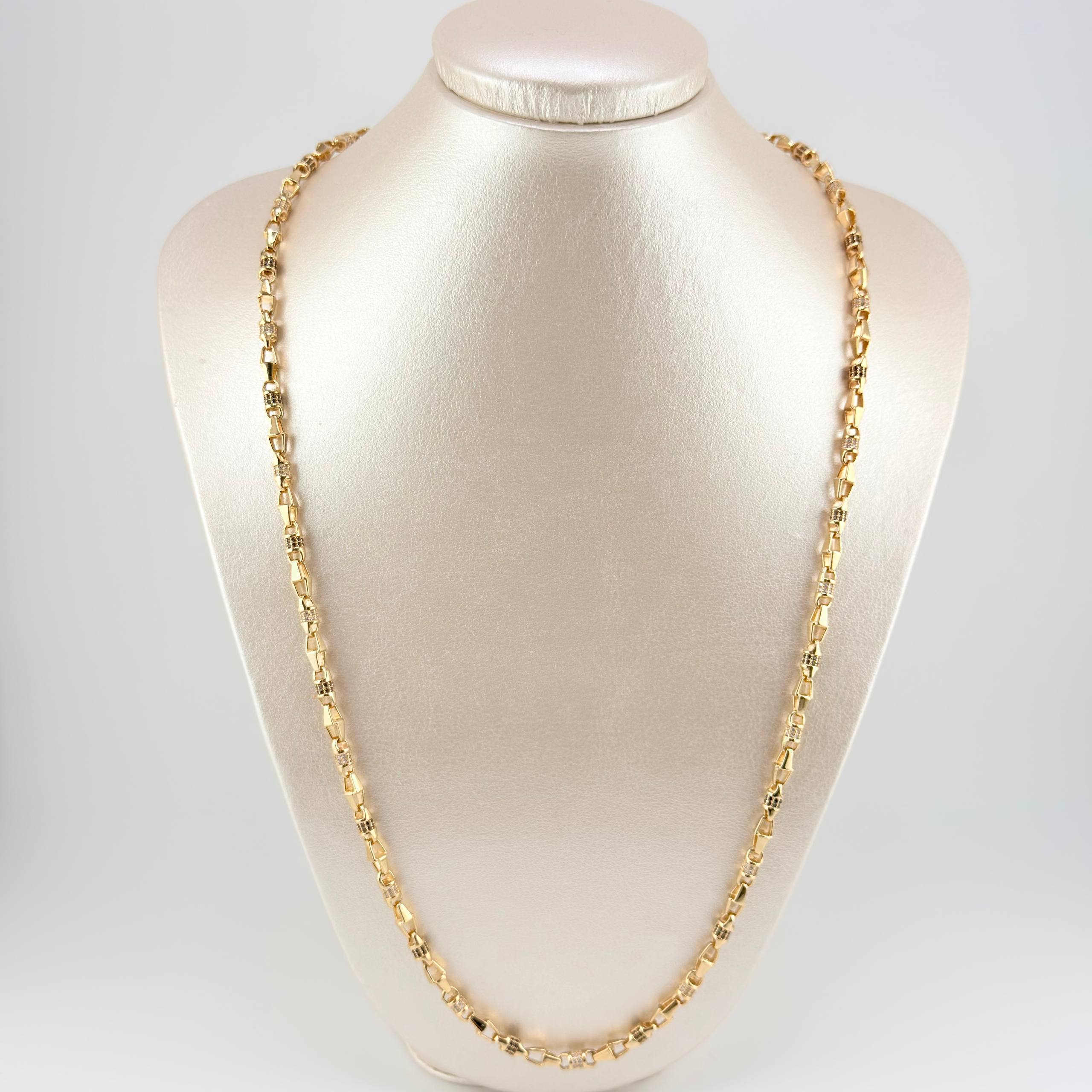 Cadena Rustica Dubai 46.45gr / 65cm / 4mm Oro Amarillo Nac.Esp. 18K *