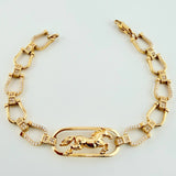 Pulso Caballo Herraduras 20gr / 22cm / 10mm Oro Amarillo Nac.Esp. 18K *