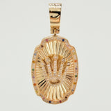 Dije Virge Guadalupe Doble Faz 17gr / 4.5cm / Oro Amarillo 18K *