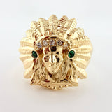 Anillo Indio 6.05gr / T7 1/4 / Oro Amarillo 18K ©