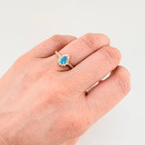 Anillo Halo Gota 2.4gr / T7 / Oro Amarillo 18K ©