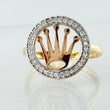 Anillo Circulo Corona 2.4gr / T7 / Tres Oros 18K ©