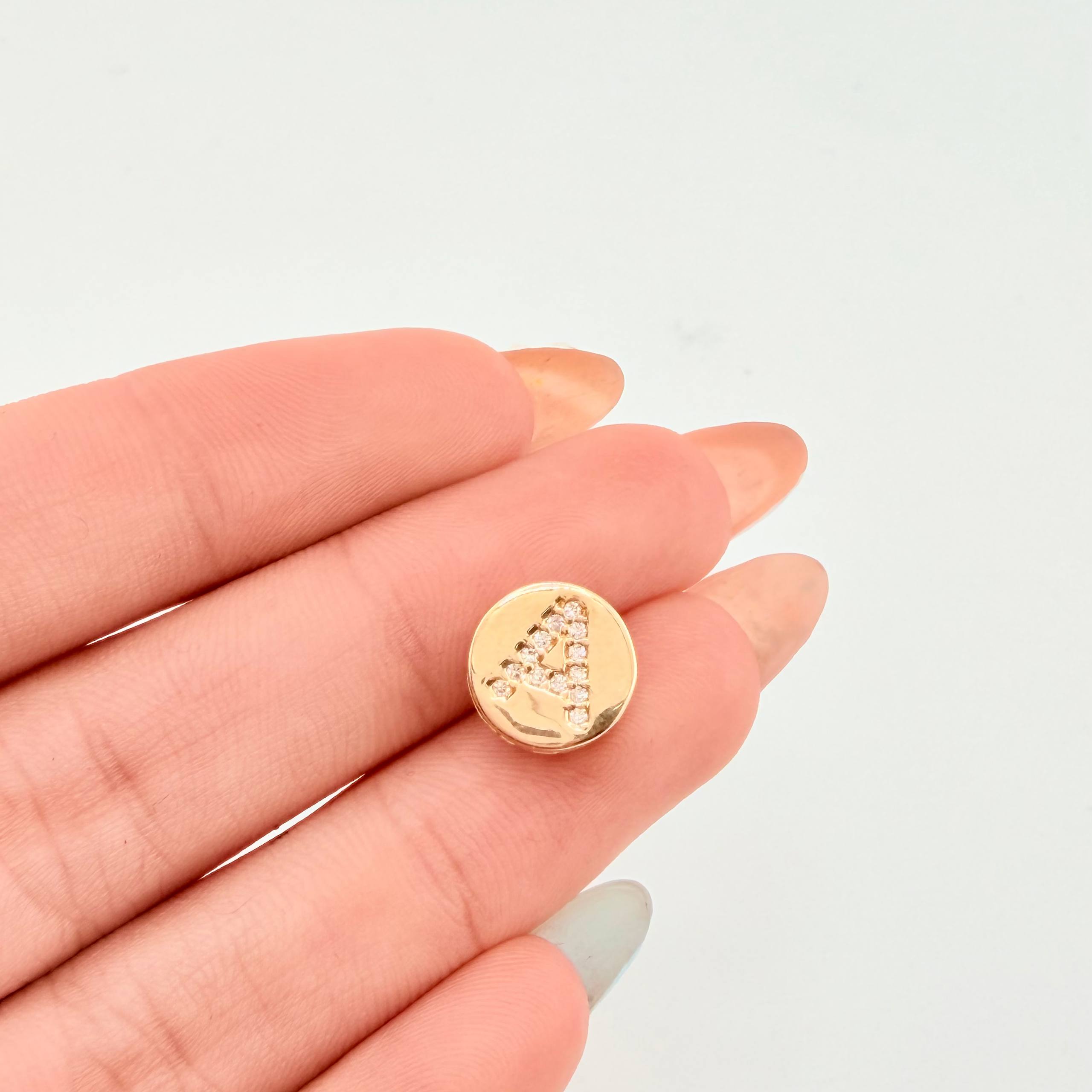 Dije Herraje Letra A 1.5gr / 1cm / Oro Amarillo 18K