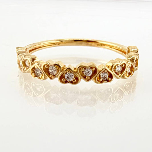 Anillo Corazones Intercalado 1.75gr / T6 1/4 / Oro Amarillo 18K ©