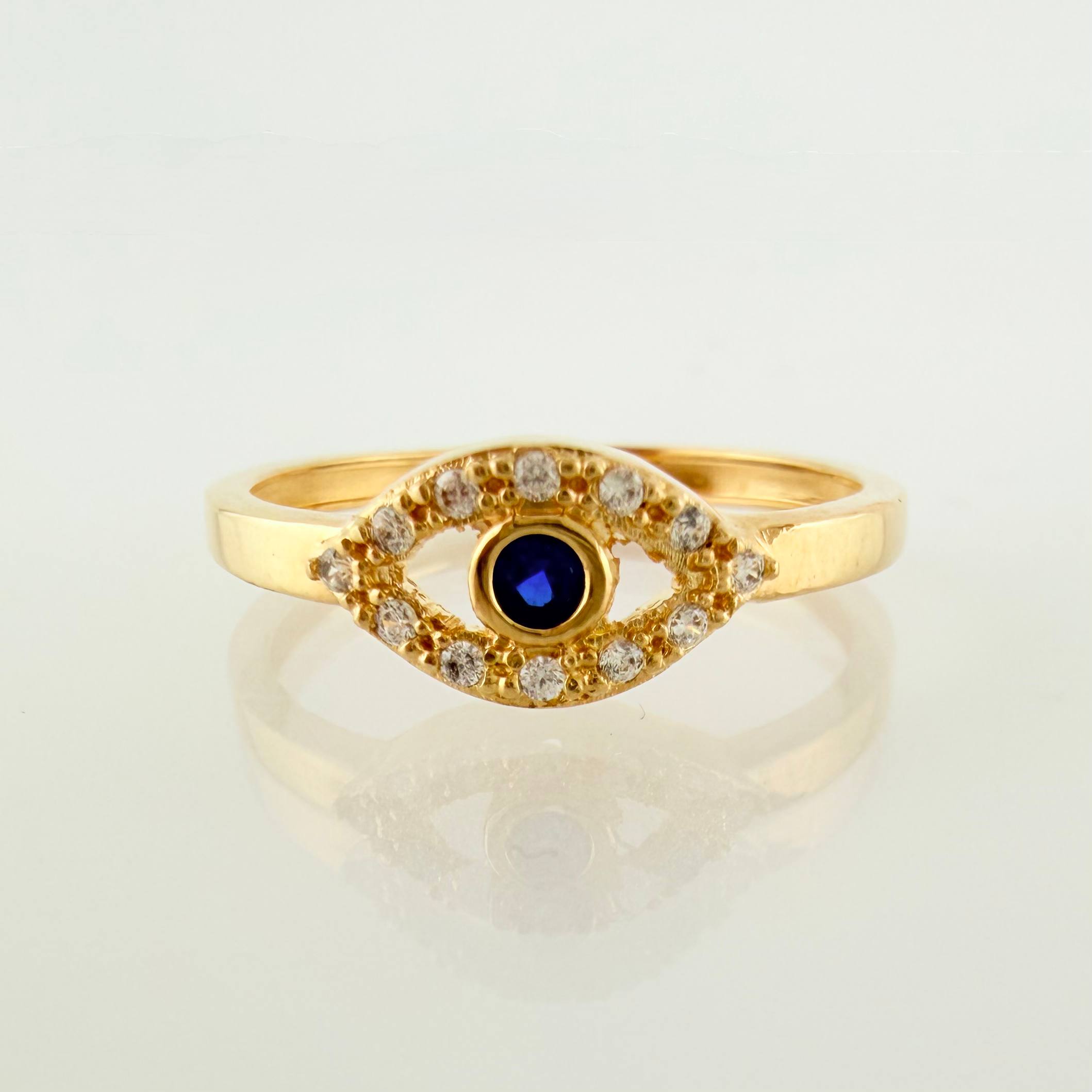 Anillo Ojo Turco 1.65gr / T5 3/4 / Oro Amarillo 18K ©
