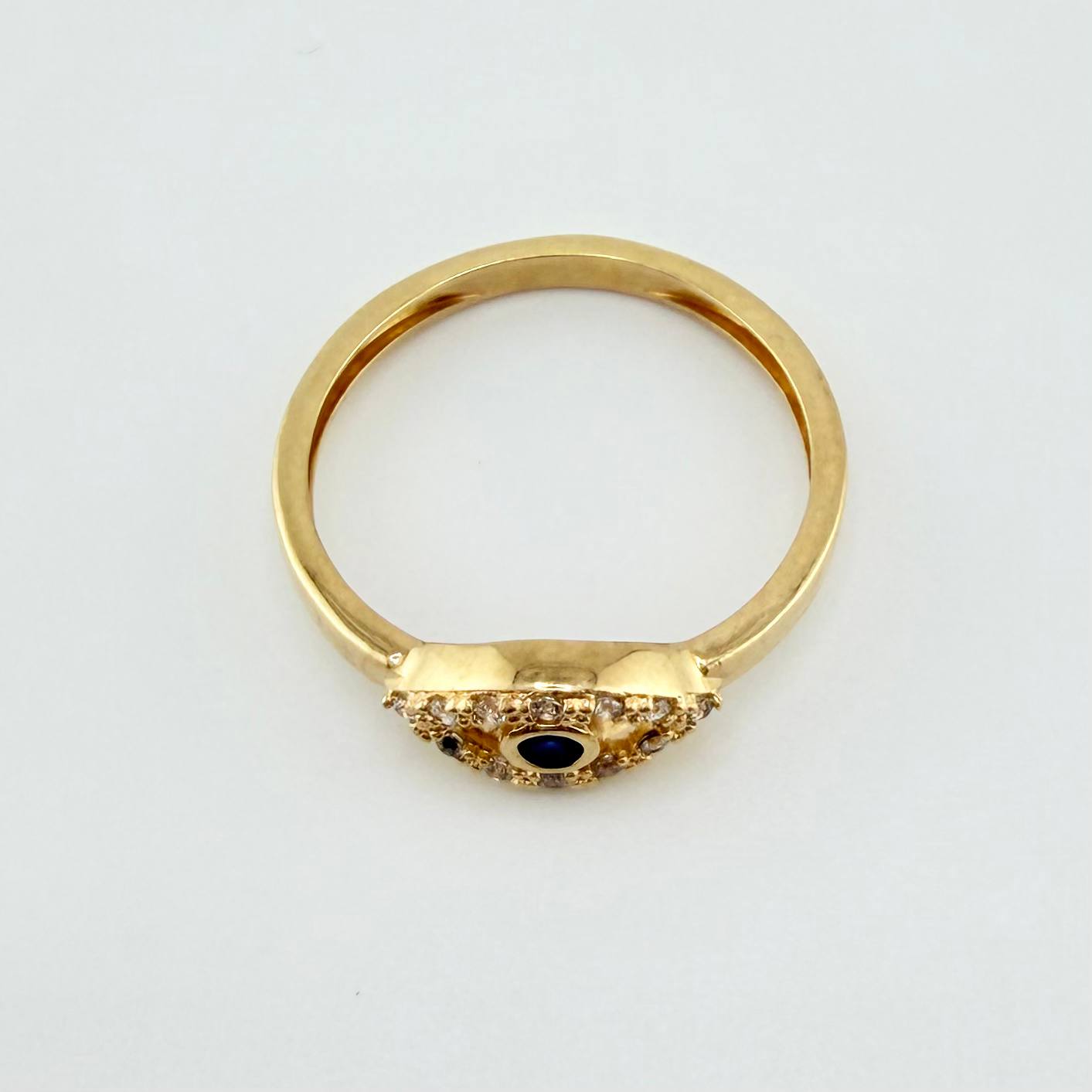 Anillo Ojo Turco 1.65gr / T5 3/4 / Oro Amarillo 18K ©