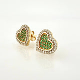 Topos Corazon Tupido 2.65gr / 10mm Dos Oros Amarillo Blanco 18K ©