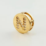 Dije Herraje Letra N 1.55gr / 1cm / Oro Amarillo 18K
