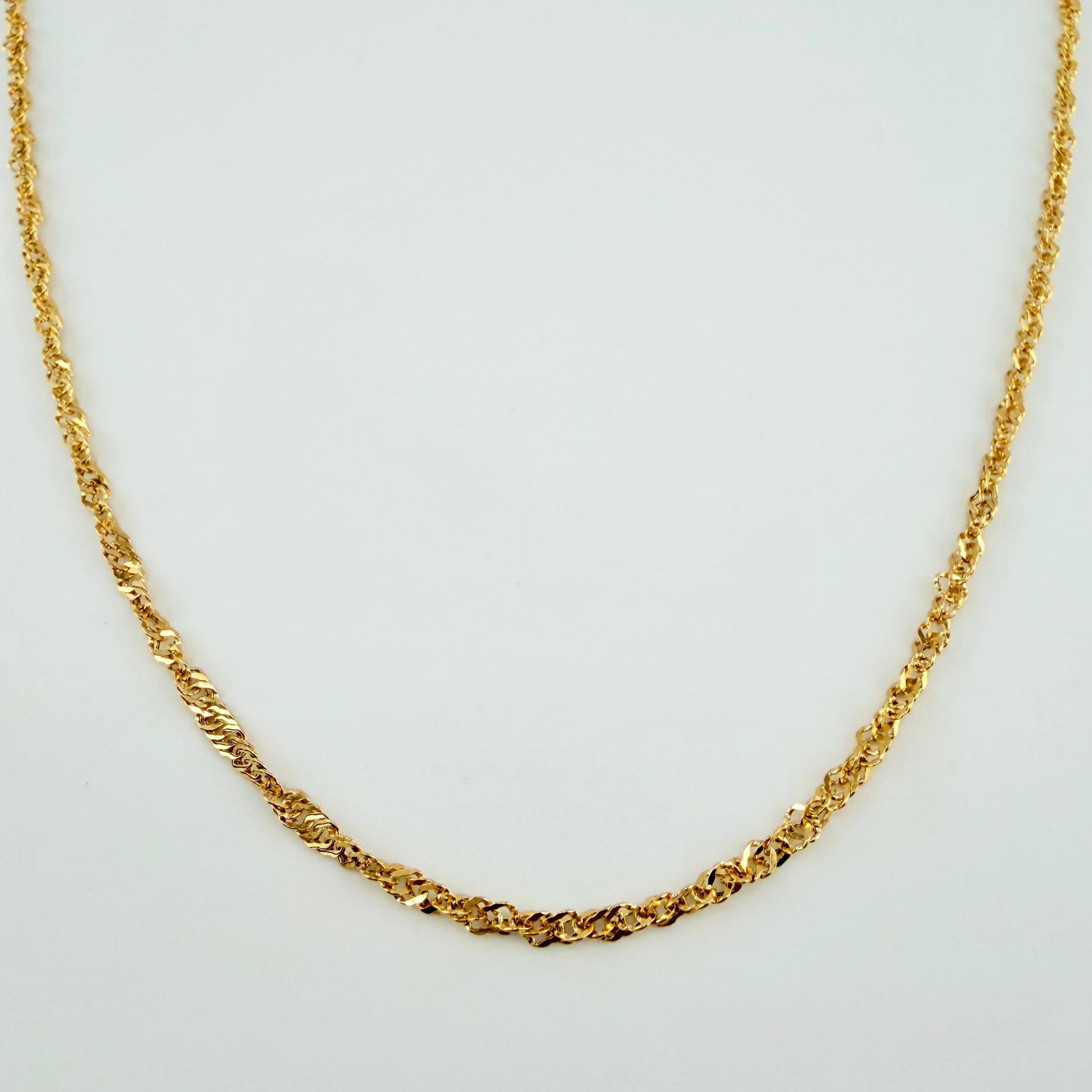 Cadena Singapur 2.2gr / 50cm / 2.3mm Oro Amarillo +3 18K