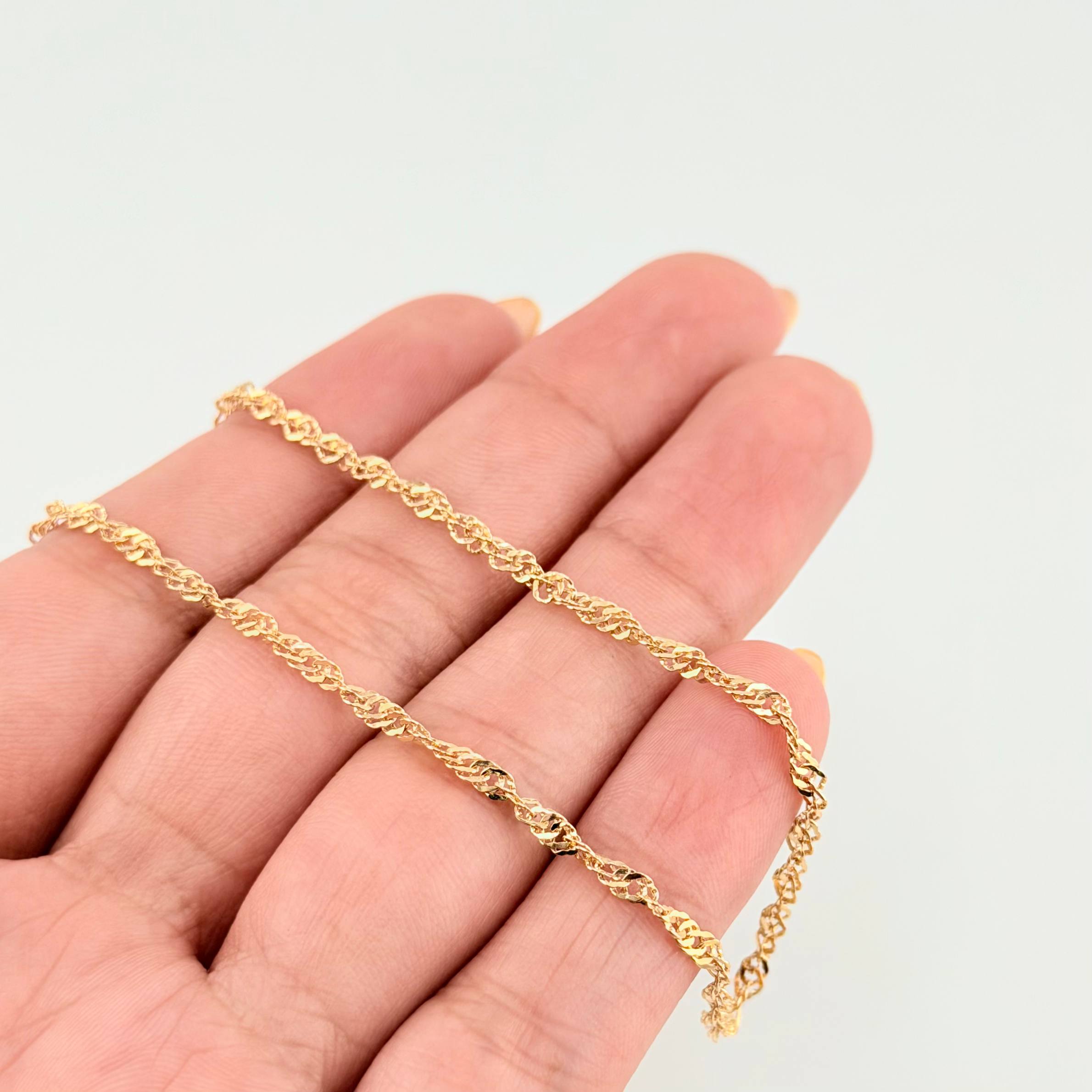 Cadena Singapur 2.1gr / 50cm / 2.3mm Oro Amarillo +3 18K