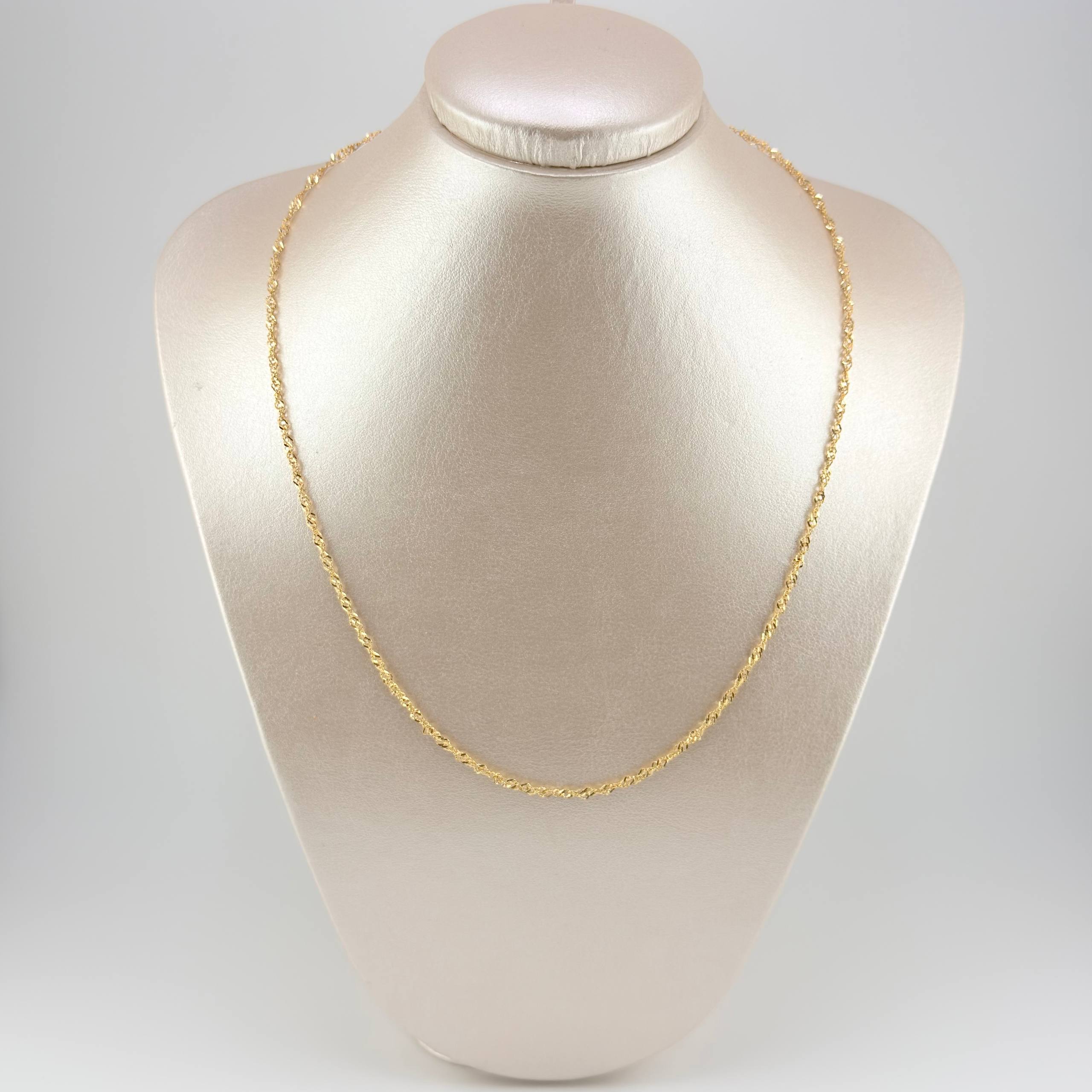 Cadena Singapur 2.2gr / 50cm / 2.3mm Oro Amarillo +3 18K