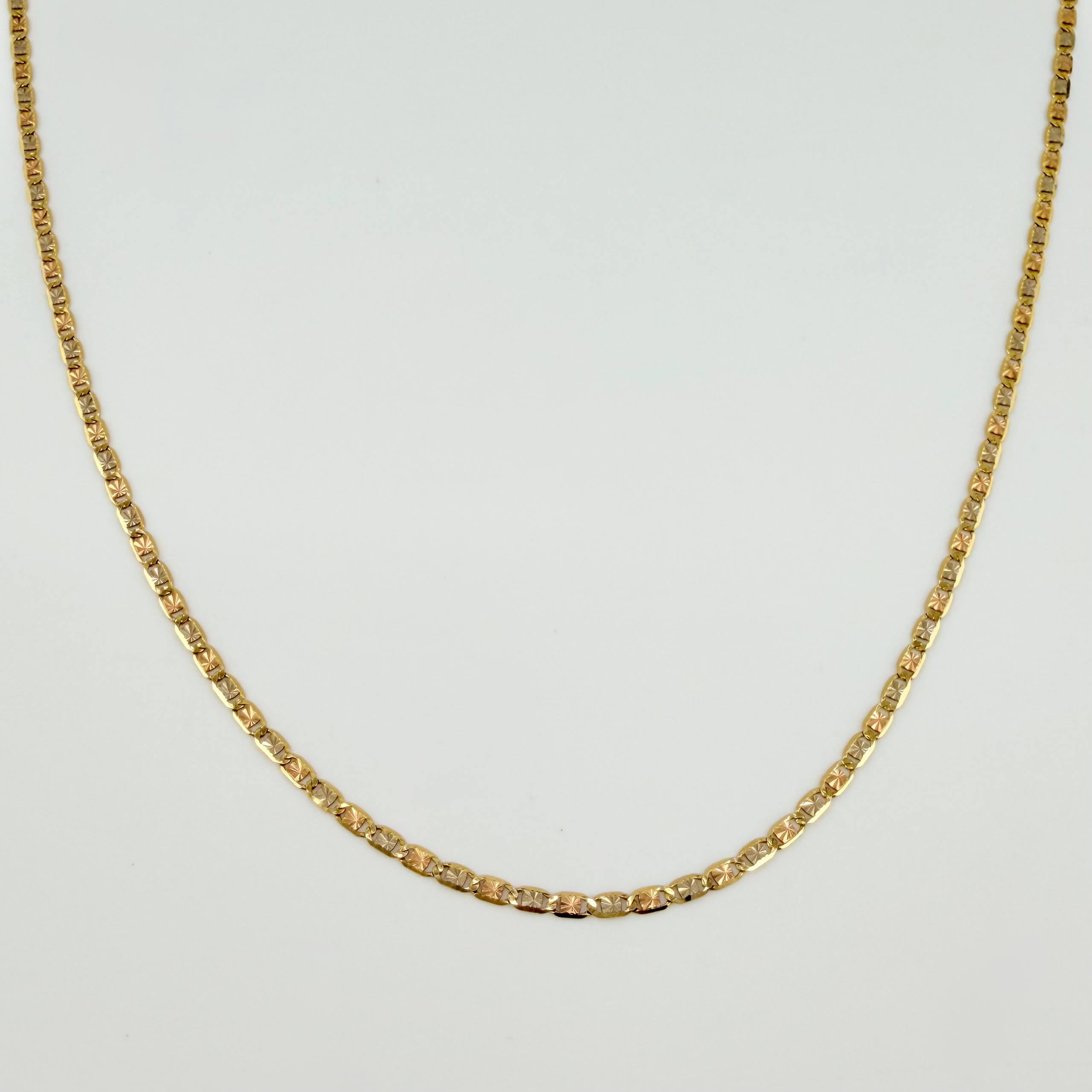 Cadena Plana 1.9gr / 40cm / 1.9mm Tres Oros +3 18K ©