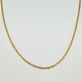 Cadena Plana 1.85gr / 40cm / 1.9mm Tres Oros +3 18K ©