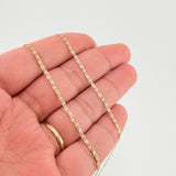 Cadena Plana 2.1gr / 45cm / 1.8mm Tres Oros +3 18K