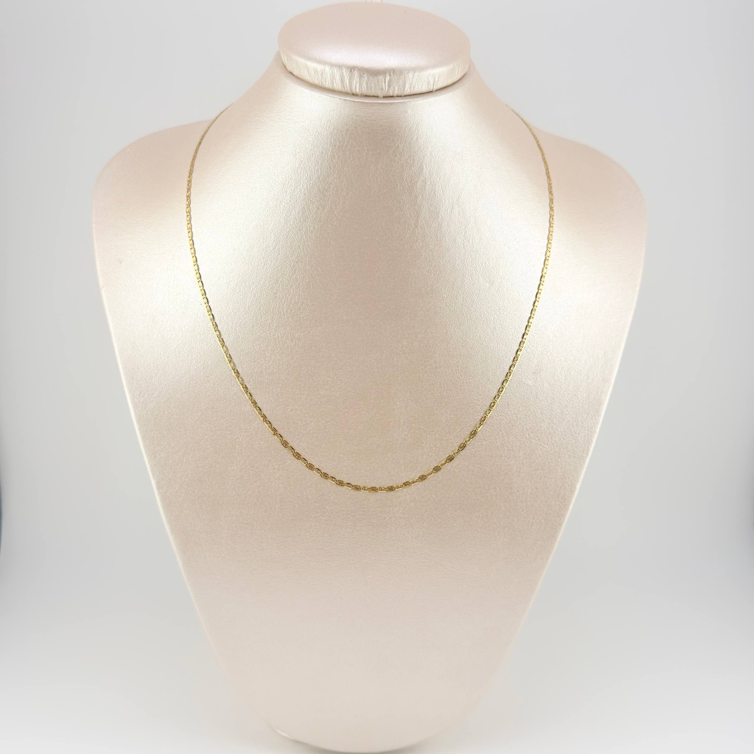 Cadena Plana 2.1gr / 45cm / 1.8mm Tres Oros +3 18K