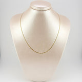 Cadena Plana 2.1gr / 45cm / 1.8mm Tres Oros +3 18K