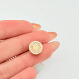 Dije Herraje Letra O 1.35gr / 1cm / Oro Amarillo 18K *