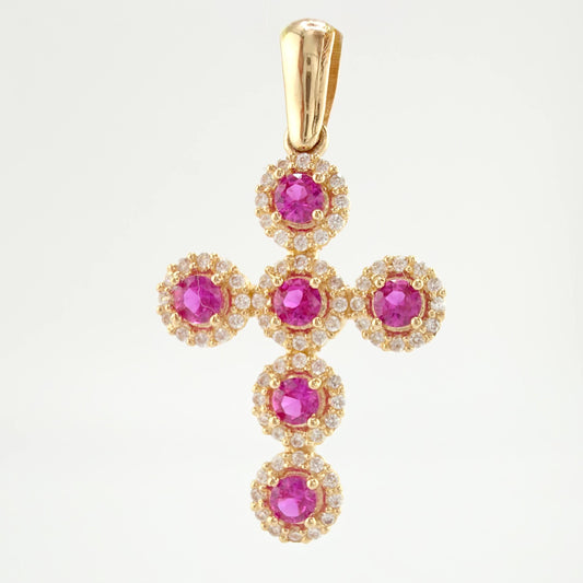 Dije Cruz Tupida 2.9gr / 3.3cm / Oro Amarillo 18K ©