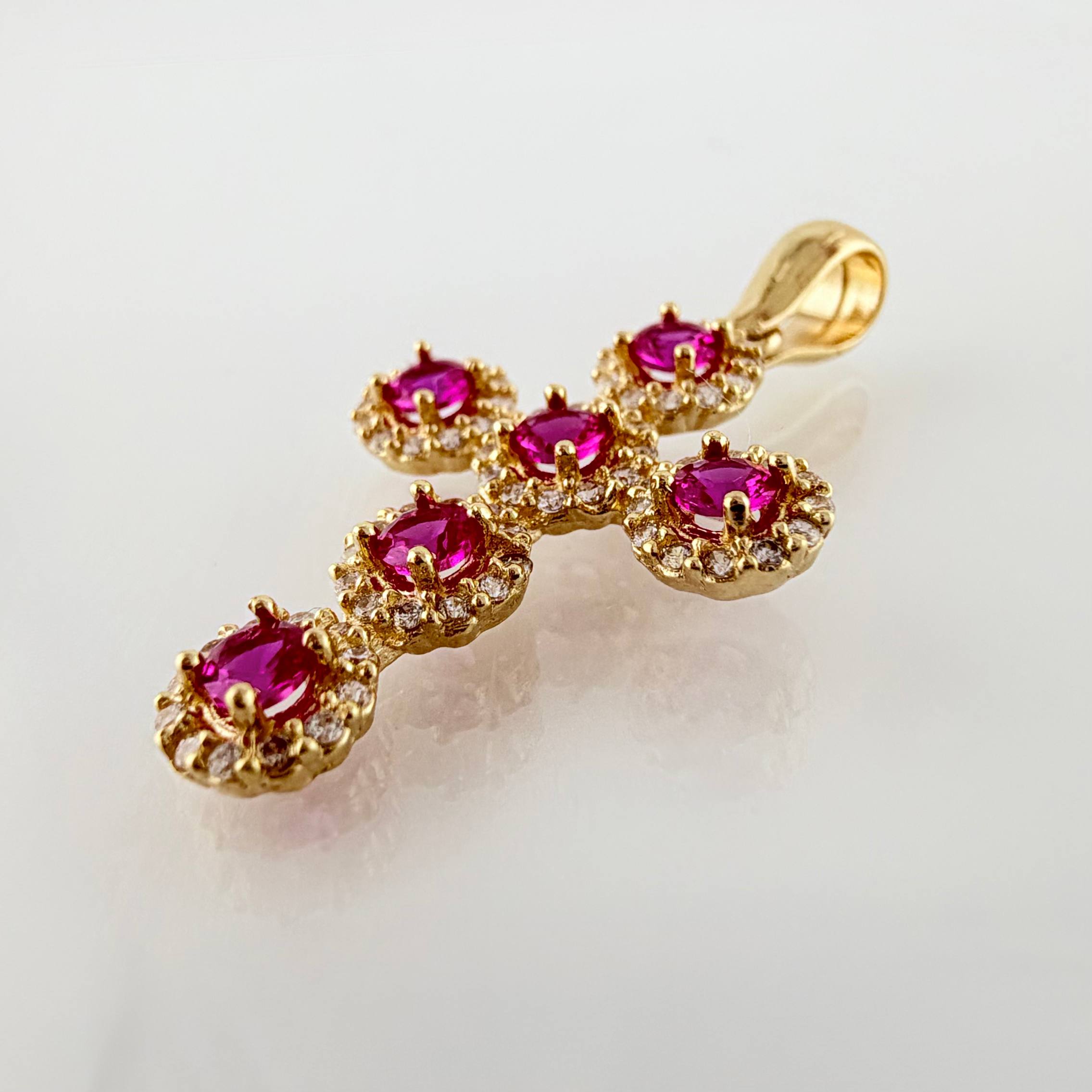 Dije Cruz Tupida 2.9gr / 3.3cm / Oro Amarillo 18K ©