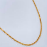 Cadena Mini Cubana 5.45gr / 60.2cm / Oro Amarillo +1 18K &