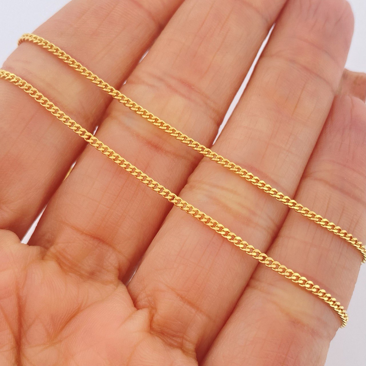 Cadena Mini Cubana 5.45gr / 60.2cm / Oro Amarillo +1 18K &